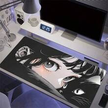 Alas Mouse XXL Motif Kucing dan Gadis untuk PC Gamer, Aksesoris Meja Kawaii, Alas Meja Komputer, Alas Keyboard dan Mouse, Alas Kabinet Anime untuk Bermain Game - View 2