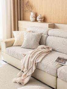 1 buah Sarung Sofa Elastis Bahan Fleece Warna Polos, Ramah Hewan Peliharaan, Anti Kotoran, Anti Gores, Cocok untuk Semua Musim, Dapat Dicuci dengan Mesin, Tidak Luntur, Cocok untuk Sandaran Sofa Bentuk L 2-4 Dudukan - Light Grey - View 6