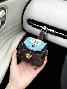 Cute Bear Fabric Car Air Vent Storage Bag, Car Air Vent Organizer Pouch, Can Hold Earphones, Car Keys, Lipstick, Small Items Storage, Exquisite Multi-Functional Car Storage Organizer, Car Storage Bag - Storage Bag - View 14