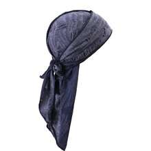 Awegeo 1pc Vintage Distressed Cotton Durag Pirate Hat With Ties, Men's Headwrap - Multicolor - View 7