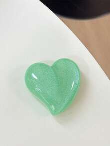 Autumn/Winter New Glitter Solid Color Heart-Shaped Phone Airbag Stand, Retractable Phone Support Stand, Desktop Phone Holder - Multicolor - View 11