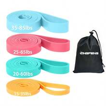 LINGPENG Resistance Band Set, 4-Level Stretch Bands With Storage Bag, Full Body Workout Portable Pull Bands For Home Gym & Travel - Multicolor - View 7