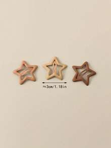 20/10/5/1pcs Matte Metallic Star Hair Clips, Fashion Mini Hair Accessories, Cute Five-Pointed Star Hair Claw Clips, Y2K Style, Suitable For Daily Wear - Multicolor - View 6