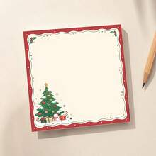 1/4 Pcs Christmas Tree Snowman Holiday Memo Pad, Cute Winter Christmas Design For Notes, Planner, To Do List, Study Office Desk Decoration - one-size - View 4