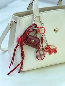 Yogodlns Leopard Print Mini Purse Keychain Bag Pendant Accessories For Backpack Maillard Horse Charm Decor Accessories Multipurpose Braided Rope Keychain - Multicolor - View 5