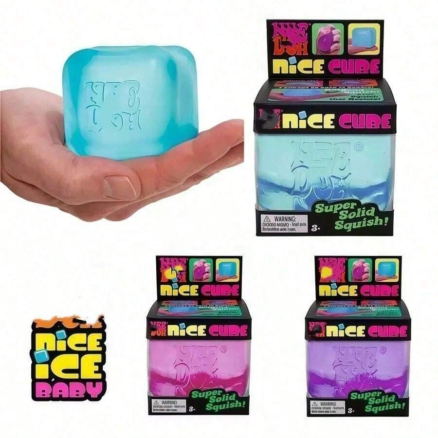 BEERUS 1pc Random Style Squishy Stress Cube, Slow Rebound Soft Sensory Squeeze Ball, Desktop Anxiety Relief Handheld Toy (Randomly Sent Outer Packaging Box)