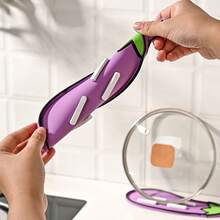 1pc Eggplant And Pineapple Kitchen Pot Lid Mat, Utensil Storage Mat, Draining Mat, Table Countertop Heat Insulation Mat, Cutting Board Placement Mat - Multicolor - View 5