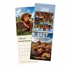 2027 Calendar Highland Cow Theme 12 Unique Beautiful Monthly Planner Schedule Display Great Birthday Home Indoor Decor Accessory,Christmas Gift,New Year Gift,Christmas - Multiple Styles - View 2