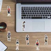 53Pcs Sports Character Stickers Pack, Athletic Figures With Multi‑Sport Outfits Vinyl Waterproof Decals, Dynamic Street Aesthetic Decor For Laptop Water Bottle Journal Scrapbook, Suitable For Adults And Users - Alien - View 4