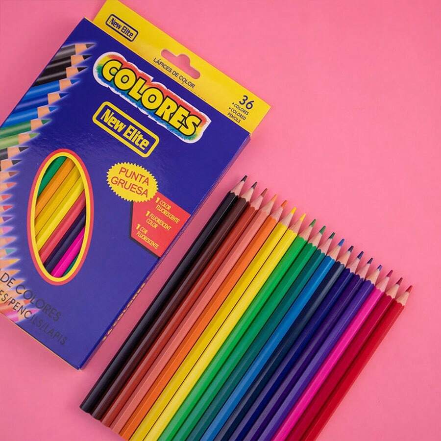 24 Colors Oil-Based Colored Pencil Set, Packed In A Box, Perfect For Elementary School Students And Children Drawing And Coloring. Available For Wholesale. - B - View 1