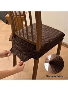 1pc/5pcs Non-Slip Dining Chair Cover, Soft Plaid Pattern, Elastic Chair Cover, Suitable For Office And Home Chairs, Beautiful High Elastic Soft, Can Replace Old Surface, Protects Chair, Aesthetic Home - Multicolor - View 9