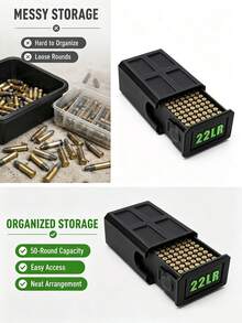 Tactical Style.22 LR Bullet Portable Drawer Organizer, Tactical Shooting Range Bag Organizer, Quick Magazine Retrieval, Creative Gift For Boyfriend'S Birthday, Outdoor Hunting Essential Accessory, Christmas Men'S Gift - Multicolor - View 6