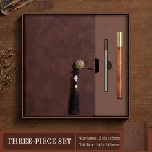 1pc/3pcs 1set A5 PU Vintage Matte Leather Thick Notebook - Business Office Meeting Notepad, Vintage Style Business Work Journal, Textured Portable Leather Stationery, Suitable For Business And Study - Multicolor - View 21