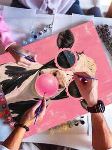 1pc DIY Fashion Oil Painting, Suitable For Adult Beginners Canvas Oil Painting, Relaxing Handmade Art Gift, Home Decor Wall Art, Acrylic Paint Holiday Gift - Sets - View 3