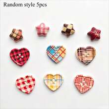 5/10/15pcs Cute Plaid Heart-Shaped Colorful Fridge Magnets, Creative Decorative Magnetic Fridge Stickers, Suitable For Storage Cabinets, Kitchen, Whiteboard, Office, Home Decor And Gifts - Multicolor - View 8