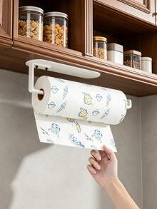 Carbon Steel Under Cabinet Paper Towel Holder, Keeps Paper Rolls Organized, Easy One-Handed Tearing, Suitable For Standard Kitchen Paper Towels, Ideal For Home Kitchens, Rental Apartments And Campers, Saves Countertop Space, Keeps Cooking Area Neat And Tidy - Multicolor - View 10