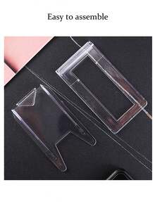 1/3/6/10pcs Transparent Acrylic Display Stand, Adjustable Book And Wallet Holder With Sturdy Base, PMMA Material, Suitable For Home Office, Party Decoration And Retail Scenarios, Fashionable Design, Solid Structure - Multicolor - View 8