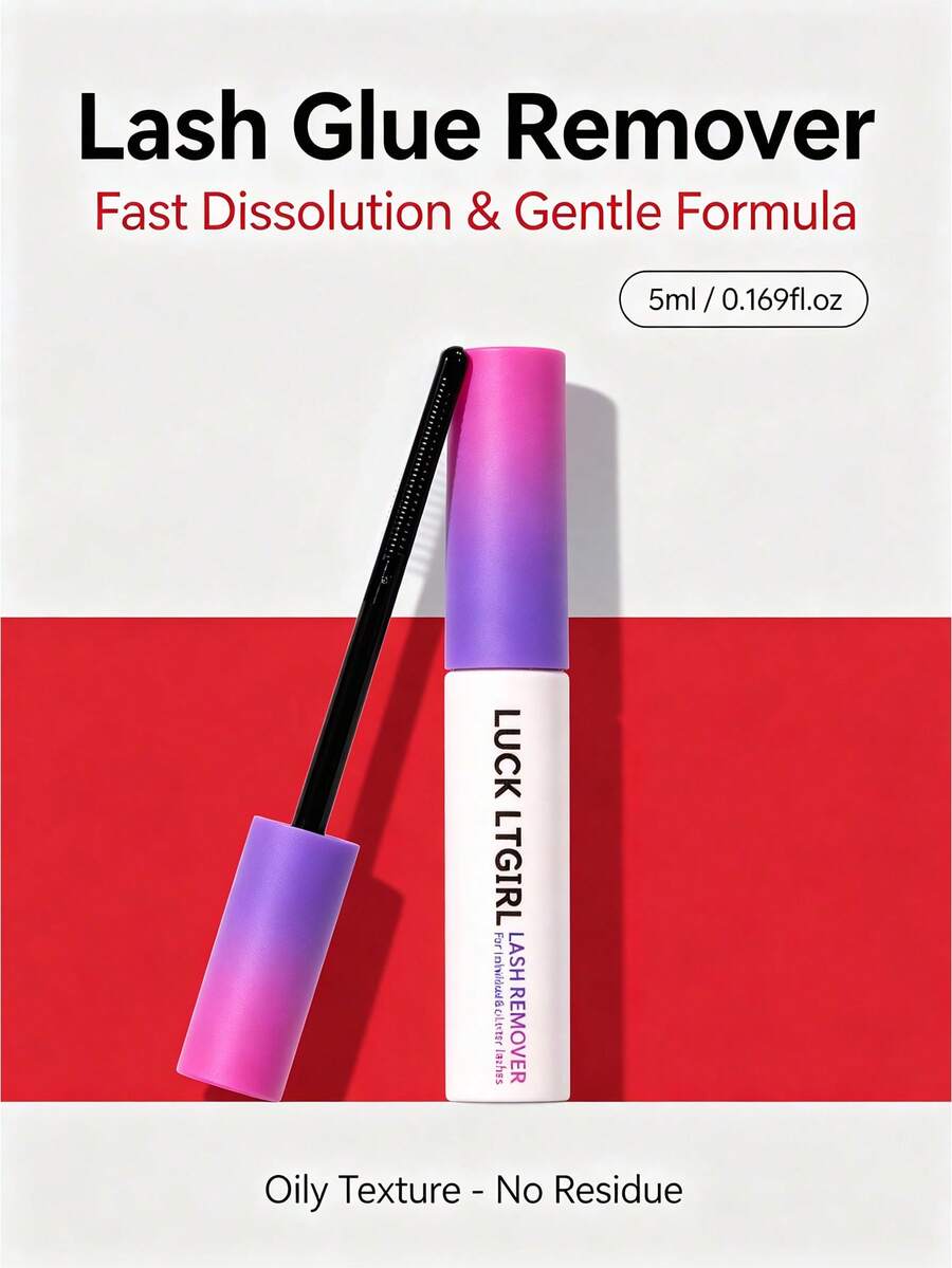 LUCK LTGIRL Penghapus Lem Bulu Mata 5ml, Penghapus Lem Bulu Mata Transparan, Ukuran Praktis untuk Perjalanan, Mudah dan Cepat Melepas Bulu Mata Palsu, Sempurna untuk Semua Acara. - Clear - View 1