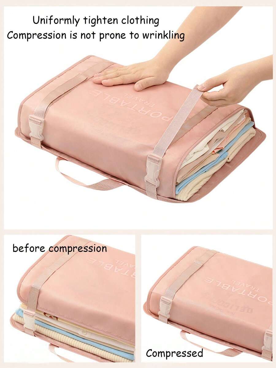 1PC Compression Packing Cube Space-Saving Travel Clothes Storage Bag Portable Organizer For Clothing - Multicolor - View 1
