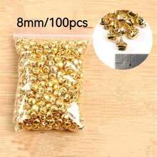 100pcs Decorative Bells, DIY Crafts, Holiday Decorations, Dog Collar Accessories, Phone Charm Accessories, Suitable For Holiday Parties And Christmas - Bell - View 6