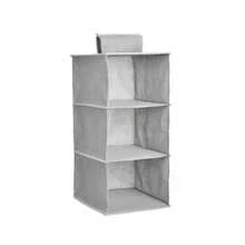 3/4/5-Tier Hanging Closet Organizer, Space-Saving, Foldable Storage. - Grey - View 11