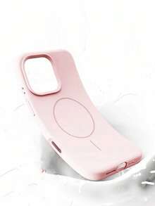 Luxury Magnetic Soft Silicone Phone Case, Compatible With IPhone 18ProMax 18Pro 17Pro Max 17 16 15 14 13 12 11 Pro Max Plus, Supports Magnetic Wireless Charging, Shockproof Protective Cover - Pink - View 10