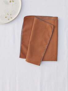 2/6/12pcs Exquisite Hemmed Napkins, Linen-Like Texture, Natural Drape, Suitable For Table Setting, Enhance Home Atmosphere, Practical And Decorative - Burnt Orange - View 3