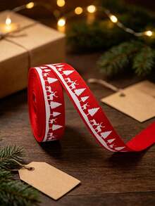 Christmas Ribbon DIY Bow Gift Wrapping Christmas Scene Woven Tape Party Colorful Ribbon - Multicolor - View 5