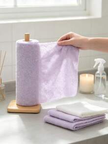 20pcs/Roll Microfiber Dish Cloths Multi-Purpose Tableware Cleaning Towels Double-Sided Cleaning Rags Kitchen Supplies - Multicolor - View 3