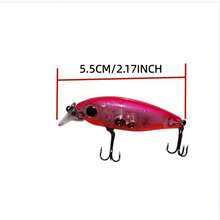 Premium Quality Boxed High-End Minnow Floating Realistic Bionic Fish Lure Fishing Bait Saltwater Universal Sharp Triple Hook High-End Artificial Lure - Durable And Lightweight Fishing Gear - Length 5.5 Cm/2.14 In, Weight 4 G/0.14 Oz - Multicolor - View 2