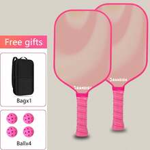 Bộ 2 vợt Pickleball màu hồng, phù hợp cho thể thao ngoài trời - Nhiều màu - Xem 14