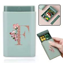 Portable Pill Box Travel Medicine Storage Case 6 Compartments Tablet Organizer Drawer Type Medicine Container For Outdoor Daily Use - Green - View 7