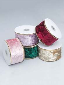 1pc Burgundy Christmas Gift Ribbon, Suitable For Christmas Party Gift Wrapping, Christmas Dinner Floral Decoration, Winter Theme Party Favors, New Year Party And More - One Size Fits All - View 9