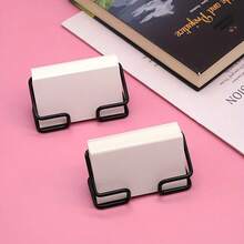 1pc Iron Art Business Card Holder Desktop Card Clip Storage Rack Creative Metal Display Card Stand - View 5