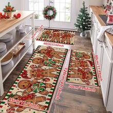 1/2/3pcs Christmas Theme Kitchen Rug, Flannel Kitchen Rug, Comfortable Soft Absorbent Non-Slip Machine Washable With Backing, Suitable For Multiple Scenes: Entrance, Living Room, Bedroom, Kitchen, Dining Room, Bathroom, Laundry Room, Hallway, Christmas Holiday Decoration Home Floor Mat Multifunctional - Multicolor - View 14