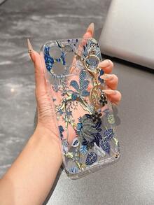 2件組鑰匙圈手機殼 藍色花卉圖案 適用於 iPhone 18PRO/18PROMAX/X/XS/XR/XSMAX/11/11PRO/11PROMAX/12/12PRO/12PROMAX/12MINI/13/13PRO/13PROMAX/13MINI/14/14PRO/14PROMAX/14PLUS/15/15PRO/15PROMAX/15PLUS/16/16pro/16promax/16PLUS/17/17pro/17promax/AIR/S26/S26ULTRA/S26PLUS/S25/S25PLUS/S25ULTRA/S24/S24PLUS/S24ULTRA/S23/S23PLUS/S23ULTRA/S23FE/S22/S22ULTRA/A57/A56/A55/A54/A53/A36/A35/A26/A25/A17/A16/A07/A06/Honor 400/15C/A5 國際版，非國內版 - 彩色 - 查看 5