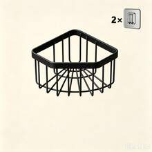 1pc Triangle Sink Storage & Draining Rack Set, Includes 1 Draining Basket And 2 Hooks, Sponge Corner Rack, No-Drill Space-Saving Kitchen Countertop Storage Shelf, Easy-To-Clean Sink Storage Solution, Kitchen Apartment Essential Decor - One Size - View 10