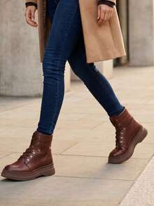Women Ankle Boots & Booties - Coffee Brown - View 2