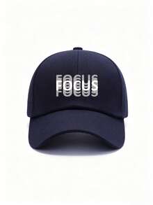 1/3件中性印花「FOCUS」棒球帽，可調節遮陽帽，透氣卡車帽，適合運動/日常/街頭風/旅行/夏季 - 彩色 - 查看 25
