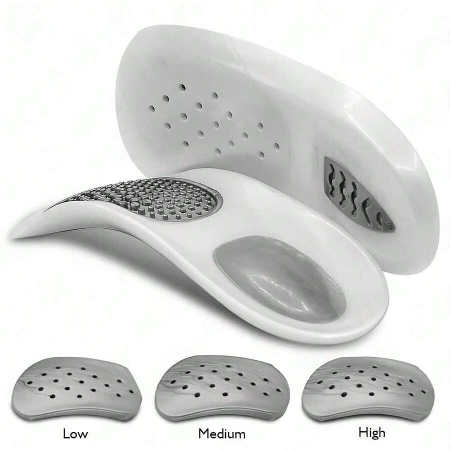 10pcs/Set, Insoles, Half Insoles, Breathable, Comfortable, Solid Color, Casual, Hollow Out, Outdoor, All Seasons - Grey - View 1