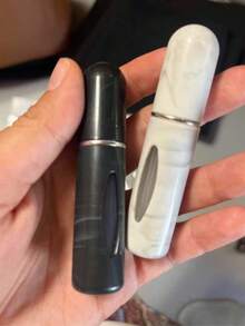 1件裝奢華大理石紋香水可充填瓶，高級黑色大理石紋理，便攜式壓噴空瓶，底部直接充填，香水補充噴霧分裝瓶，適合外出、購物、戶外聚會、旅行、跑步、騎單車 - 彩色 - 查看 8