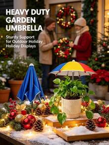 4pcs Potted Plant Sunshade Umbrella Set, Outdoor Plants & Flowers Shade Umbrella, Potted Plant Shade Cover, 1 Mini Umbrella + 3 Watering Devices, UV Protection & Heat Insulation Design, Suitable For Tall And Short Plants Coverage - Multicolor - View 6