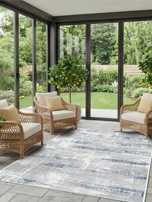 Digitally Printed Non-Slip Washable Runner And Area Rug Living Room Carpet, Modern Design | Modern, Scandinavian, Bohemian And Classic Styles | 100% Polyester - Light Grey - View 6