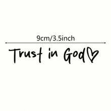 2pcs "Trust In God" PVC Sticker, White / Black, Self‑Adhesive Glossy Finish, Suitable For Rearview Mirror, Church, Home, School & Office Decoration - A - View 7