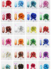 20/6/1pc 6 Inch Pull Bows For Xmas Gift Wrapping,Gold Christmas Gift Wrap Bows, Multicolor Wrap Accessory, For Gift Baskets, Present, Holiday, Valentine, Wedding Party Decor - Multicolor - View 10