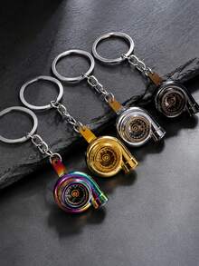 Metal Turbocharger Keychain, Rotating Turbo Key Ring, Car Parts Pendant, Auto Bag Charm, Driver Gift, Car Accessories - Multicolor - View 2