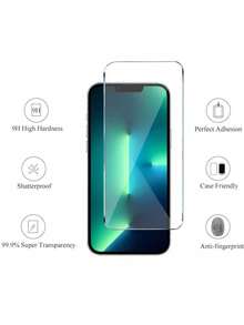 3pcs High Definition Tempered Glass Screen Protector, Compatible With Apple 18, 18 Pro, 18 Pro Max, 17, 17 Pro, 16e, 14 Plus/Apple 13 Pro Max [6.7 Inch Display], 15 Pro Max, 15 Pro, 14 Pro Max, 14 Pro, 12, 11, XS, 16, 16 Pro Max, 9H Hardness, Transparent, Anti-Scratch, Anti-Drop, Waterproof. - Clear - View 4