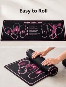 Squat Pad, Squat Training Mat, Helps Improve Workout Efficiency, Soft And Elastic, Easy To Clean And Store, Suitable For Gym Workouts, Home Workouts, Indoor/Outdoor Activities, Also Suitable For Yoga And Pilates - Multicolor - View 7