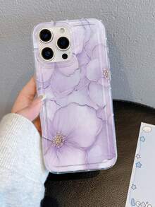 時尚創意全螢幕紫色花卉圖案手機殼，氣墊 TPU 手機殼可作為節日禮物，兼容 Galaxy S25、S24、S23/A15、Apple XS/XS Max/XR/11/12/13/14/14 Plus/15/15 Plus/16/16 Plus/7/8 Plus/17/17 Pro 及其他機型保護殼 - 彩色 - 查看 6