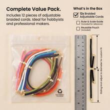 Adjustable Braided Rope Bracelet Slider Connector, DIY Jewelry Making Friendship Bracelet, - Line - View 2